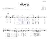 양희은 아침이슬 MR : 악보바다