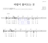 김광석 바람이 불어오는 곳 MR : 악보바다