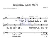 The Carpenters Yesterday Once More MR : 악보바다 The Carpenters Yesterday Once More 악보