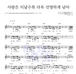 김나영 사랑은 지날수록 더욱 선명하게 남아 악보