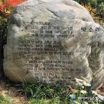 문화 거리 세종시, 시 &#039;빗소리&#039; 적힌 바위