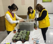창녕군 남지읍 자원봉사캠프, 마음 돌봄 화분 재능나눔