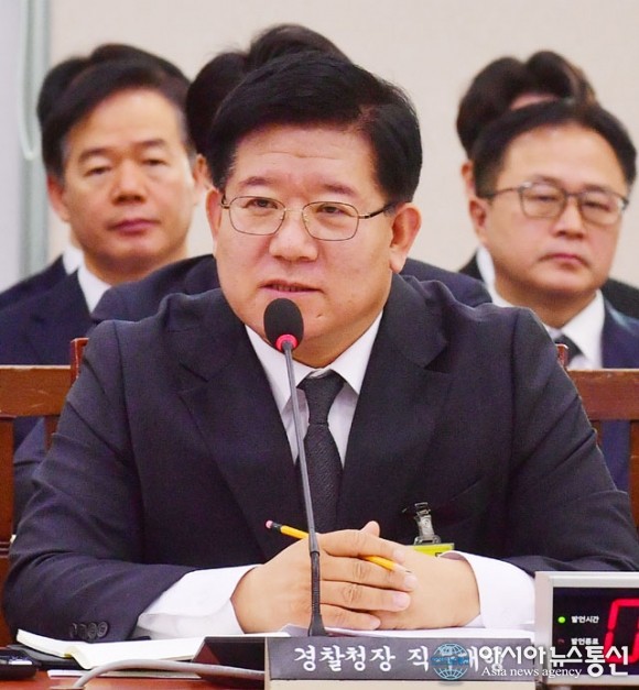 이호영 경찰청장, 백골단 관련 국회 질의에 대응하여 윤석열 대통령의 안전 강조 밝혀
