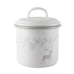까사 CASA : [Muurla]Enamel jar 1.3L Reindeer, white 1310-130-0 [Muurla]Enamel jar 1.3L Reindeer, white 1310-130-0 | 까사