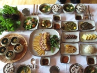 먹거리 - 집 앞 텃밭에서 따낸 쌈채류로 맛을 내는 진정한 시골밥상 - 충청남도 집 앞 텃밭에서 따낸 쌈채류로 맛을 내는 진정한 시골밥상