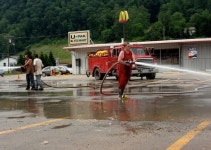 Recovery, Flooding, Severe Storm - Firefighters from Gilmer County, West... - natural diasaster photos June 7, 2008