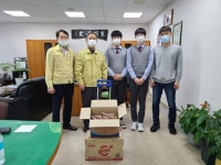 CTN - 확실하고 진실된 뉴스!-부여 임천중학교 학생, 보건소 직원들에 고구마 전달 부여 임천중학교 학생, 보건소 직원들에 고구마 전달