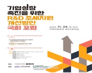 송언석 의원, ‘기업성장 촉진 위한 R&D조세지원 개선방안 포럼’개최