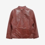 DEADSTOCK [EDDIE BAUER] 에디 바우어 리얼 레더 돈피 자켓 Red / size women S