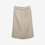 DEADSTOCK [SUPER HAKKA] 수퍼 하카 린넨 100% 스커트 Beige / size women 26inch