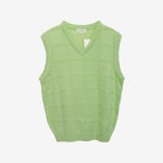 DEADSTOCK [TOROY]  코튼 블랜드 민소매 니트 (새 제품) Yellow Green / size men M