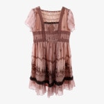 DEADSTOCK [AXES]엑시즈 팜므 폴리 반팔 원피스 Multi / size women M