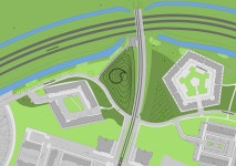 elastic perspective by NEXT architects forms a sinuous path