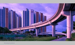 추천갤러리 - 경전철이 지나가는 길목의 풍경 ---