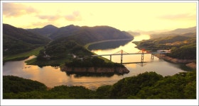 추천갤러리 - 충주호 옥순대교 일몰경