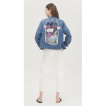 베네통 뒷판 프린팅 포인트 데님 점퍼 BAJPA6231 IN- 이랜드몰