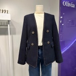 올리비아로렌 노카라 트위드 자켓 VOCFUXS2131 NC대전중앙로점- 이랜드몰