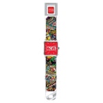 제이케이MARVEL | Classic Marvel Comic Book All-Over Print Seatbelt Watch - Accutime - Marvel - Watches at Entertainment Earth