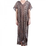 [가니 여성 비치 카프탄 원피스 레오파드 F6953 943] 팹스타일 [가니 여성 비치 카프탄 원피스 레오파드 F6953 943]