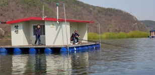 창신좌대-날씨가 바뀌니 바로41.5대물!.....송전지 창신좌대 : 낚시사랑