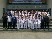 김지철 교육감 제45회 전국소년체육대회 충남태권도선수단 격려