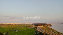 자유로와 임진강 주변 풍경