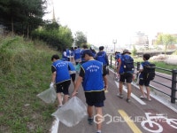 용인시 죽전1동, 학생 등 70여명 탄천 주변 환경정화