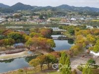 국민관광지 임실군 관촌면 사선대 가을빛으로 물들어