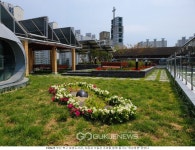 부산 북구 화명도서관, 도심 속 휴식공간 옥상정원 조성 완료