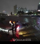 대구시 신천동로 대봉교 침수차 견인...모자구출