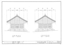제126호_석성향교_보수공사 명륜당 좌측면도／우측면도 도면_충청남도기념물 제126호_석성향교_보수공사 명륜당 좌측면도／우측면도