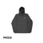 Hollain - PIZZA - Emoji Quarter-Zip Jacket / Black - 피자 스케이트보드, 피자, 피자 후드, 피자 자켓 PIZZA - Emoji Quarter-Zip... 