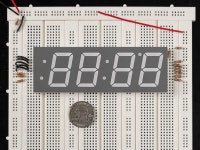 Yellow 7-segment clock display - 1.2inch digit height - 국내 최대 전자부품 전문 쇼핑몰 아이씨뱅큐
