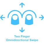 Caribbean blue two finger omnidirectional swipe 2 icon - Free caribbean blue touchscreen icons