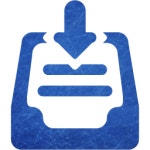 Blue and scratched inbox icon - Free blue and scratched inbox icons - Blue and scratched icon set
