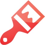 Web 2 red paint brush icon - Free web 2 red brush icons - Web 2 red icon set