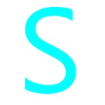 Free aqua letter S icon - Download aqua letter S icon