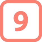 Free salmon number 9 icon - Download salmon number 9 icon