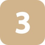 Free tan number 3 filled icon - Download tan number 3 filled icon