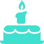 Free turquoise birthday cake icon - Download turquoise birthday cake icon