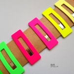  ♬ 이쁘맘- 엄마라면 웃는달)H9051형광더블네모핀세트