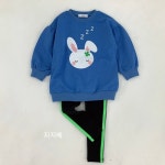 ♬ 이쁘맘- 엄마라면 지지베)토끼롱맨투맨세트 상하 - 이쁘맘