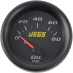 JEGS Performance Products 41450: 2-1/16 Oil Pressure Gauge Black | JEGS