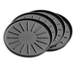 WeatherTech 8A4CSTBK: 4 Round Coaster Set - Black | JEGS