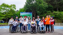 무장애 나들이 코스 당진시지체장애인 달팽이산악회 금강숲무장애길 산행