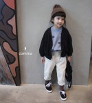 콤마, 가디건 - 블랙 그린 5호~17호 유아동 남자 여자아이 키즈옷 주니어 초등학생 어린이집 등원 등교 패션 3단쭈리 도톰 따뜻 베이직 루즈핏... 