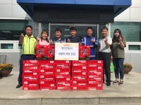 원진산업(주) 시흥시1%복지재단에 사랑의 후원품 전달, 따뜻한 라면으로 따뜻한 마음 나눠