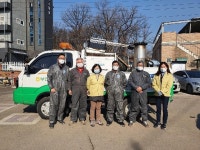 경인투데이뉴스 시흥시 과림동 통합방재단·부천축산농협 코로나19 방역활동 협력