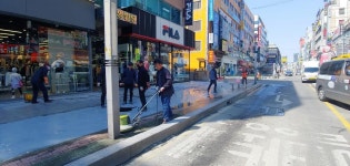 경인투데이뉴스 안산시, 중앙동 로데오거리 봄맞이 대청소