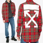  [해밀럭스]*18SS*OMGA001 우 백로고 플란넬 체크 셔츠(레드 루플랫  